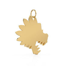 Load image into Gallery viewer, Quetzalcoatl Mayan 14k Gold Charm / 18k Solid Gold Aztec Pendant / Round Cut Diamond Charm / Handmade Solid Gold Charm / Mexican Jewelry - Jalvi & Co.