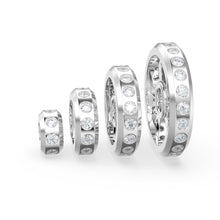 Load image into Gallery viewer, Real Diamond 18k Solid Gold Eternity Rondelle Wheel Spacer Handmade Beads - Jalvi & Co.