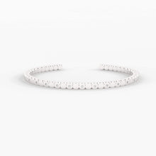 Load image into Gallery viewer, Real Diamond Solid Gold Cuff Bracelet / Flush Set Diamond / Handmade Cubes Bracelet / Handmade 18k Gold Diamond Bangle / Gift High Jewelry - Jalvi & Co.