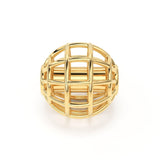 Round Designer Solid Gold 14k 18k Handmade Gold Spacer Bead Jewelry Making Supply 5mm