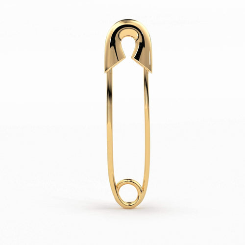 Safety Pin Earring / 30mm Gold Earrings / Minimalist Beauty Earring / Statement Earrings / Rose Gold Earrings / Gift for Her - Jalvi & Co.