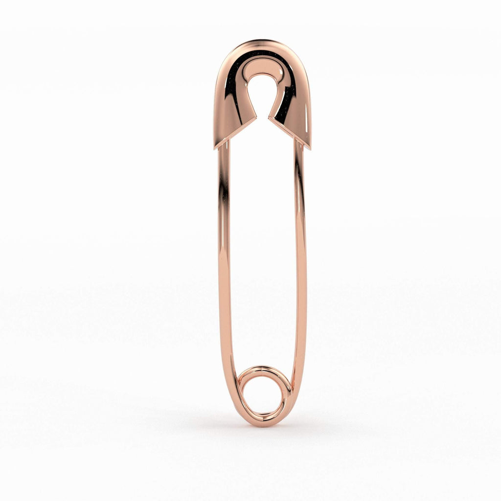 Safety Pin Earring / 30mm Gold Earrings / Minimalist Beauty Earring / Statement Earrings / Rose Gold Earrings / Gift for Her - Jalvi & Co.