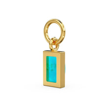 Load image into Gallery viewer, Sleeping Beauty Turquoise Pendant / 18k Solid Yellow Gold Bezel Turquoise Charm / Blue Gemstone Jewelry / Sleeping Beauty Charm - Jalvi & Co.