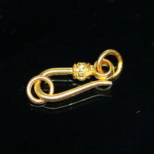 Load image into Gallery viewer, Solid Gold Clasp 18k Handmade Old Fashioned Tribal Hook 11mm x 5mm - Jalvi &amp; Co.