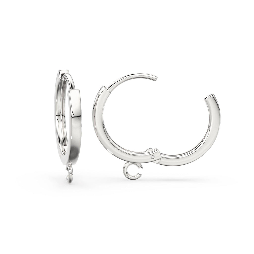 Solid Gold Round Lever back Earrings Hook / 14k 18k Solid Gold Earring Hooks / Sale - Jalvi & Co.