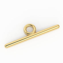 Load image into Gallery viewer, Solid Gold Toggle Clasp Bar / 14k 18k Solid Gold Finding / Gold Jewellery Supply / Sale - Jalvi &amp; Co.