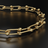 Solid Gold U Link Bracelet / 14K Gold Bracelet / 14K Gold Chain Bracelet / Christmas Gift