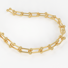 Load image into Gallery viewer, Solid Gold U Link Bracelet / 14K Gold Bracelet / 14K Gold Chain Bracelet / Christmas Gift - Jalvi &amp; Co.