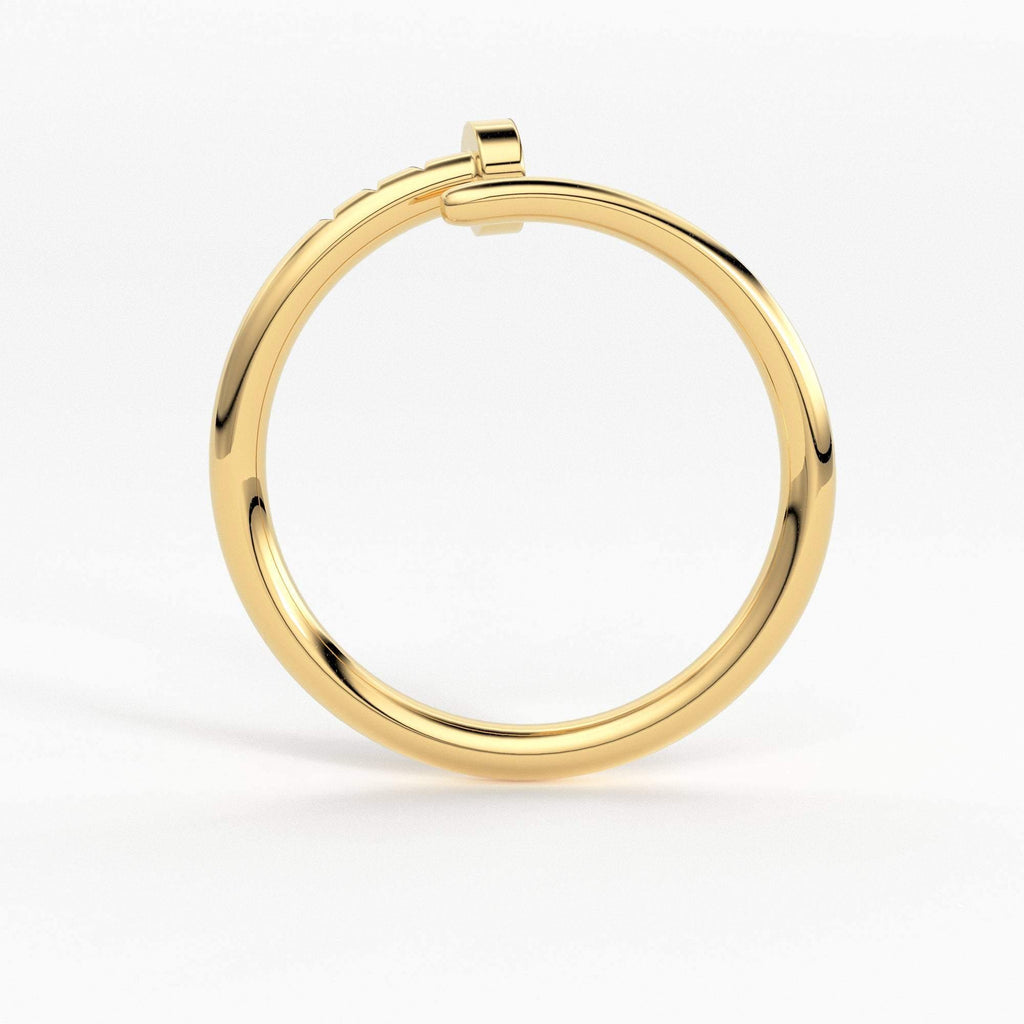 Spiral Nail Ring / 14k Gold Spiral Nail Screw Minimalist Ring / Open Nail Ring / Promise Best Friends Ring / Construction Rose Gold Ring - Jalvi & Co.