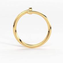 Load image into Gallery viewer, Spiral Nail Ring / 14k Gold Spiral Nail Screw Minimalist Ring / Open Nail Ring / Promise Best Friends Ring / Construction Rose Gold Ring - Jalvi & Co.