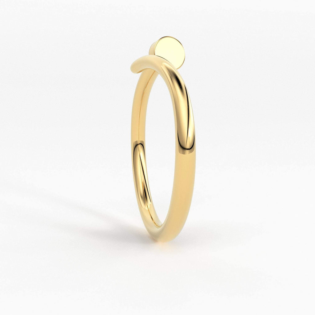 Spiral Nail Ring / 14k Gold Spiral Nail Screw Minimalist Ring / Open Nail Ring / Promise Best Friends Ring / Construction Rose Gold Ring - Jalvi & Co.