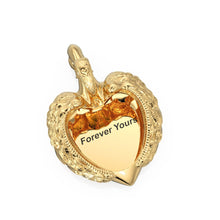 Load image into Gallery viewer, Swan Custom Engraving 14k 18k Solid Gold Charm Pendant, Bird Charm, Gold Charm Finding, Cygnus Whooper Swan Solid Gold Pendant - Jalvi & Co.