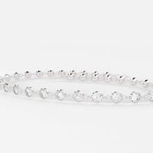 Load image into Gallery viewer, Tennis Bracelet / Diamond Tennis Bracelet / 14k Gold Bezel Set Diamond Tennis Bracelet / Multistone Diamond layering bracelet / Handmade - Jalvi & Co.