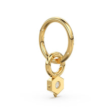 Load image into Gallery viewer, Tiny Single Diamond Square Charm Pendant / 14k 18k Solid Gold Pendant / Diamond Charm / Petite Charm / Sale - Jalvi & Co.