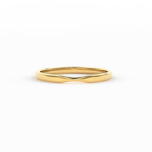 Load image into Gallery viewer, Twisted Gold Wedding Band / 14K Solid Gold Wedding Band / Yellow Gold Ring / Dainty Stacking Ring / Simple Delicate Ring / Thin wedding band - Jalvi &amp; Co.