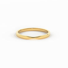 Load image into Gallery viewer, Twisted Gold Wedding Band / 14K Solid Gold Wedding Band / Yellow Gold Ring / Dainty Stacking Ring / Simple Delicate Ring / Thin wedding band - Jalvi &amp; Co.