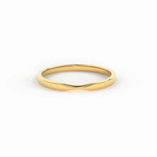 Load image into Gallery viewer, Twisted Gold Wedding Band / 14K Solid Gold Wedding Band / Yellow Gold Ring / Dainty Stacking Ring / Simple Delicate Ring / Thin wedding band - Jalvi & Co.