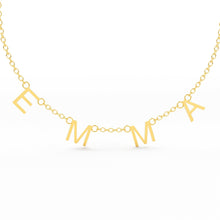 Load image into Gallery viewer, VOTE Necklace / Letter Necklace / Name Initial Necklace / Personalized Name Jewelry / Spaced Letter Necklace / Monogram Necklace / Gift - Jalvi & Co.