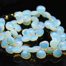 Load image into Gallery viewer, White Ice Quartz Faceted Heart Beads 10mm 10pc - Jalvi & Co.