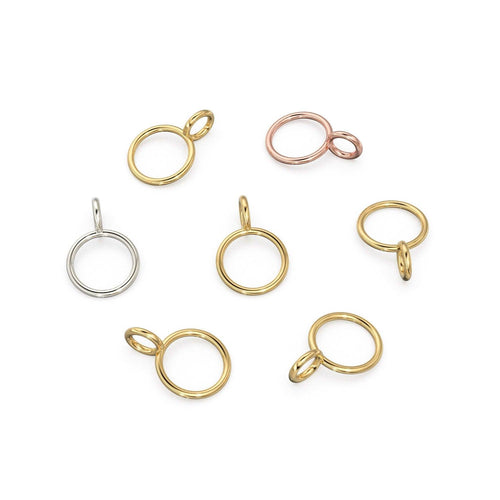 18k / 14k Gold Charm Connector, Works as bail, Necklace Chain Connector, DIY Findings, Jewelry Component, Price Per Piece - Jalvi & Co.