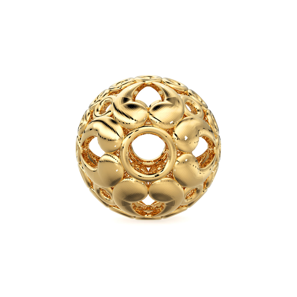 Tribal Round Solid Gold Old Fashioned Beads Designer Spacer Finding 6mm 8mm 10mm - Jalvi & Co. 