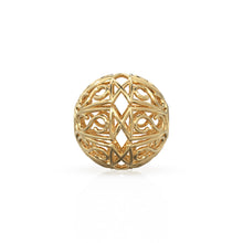 Load image into Gallery viewer, 18k Solid Gold Designer Fancy Round Spacer Bead Finding 6mm 8mm 10mm - Jalvi &amp; Co. 