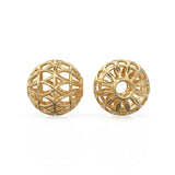 Lattice Filigree Openwork 18k Gold Beads Geometric Artisan Statement Ornate Spacer Finding 6mm 8mm 10mm