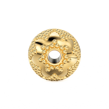 Load image into Gallery viewer, 18k Solid Yellow Gold 9.5mm Fancy Granulation Sphere Spacer Finding Bead