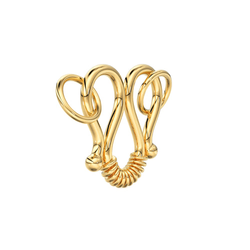 Old-Fashioned Hook Clasp – 18k Yellow Gold, 9mm – 1 Piece with Jump Rings