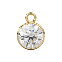 Load image into Gallery viewer, Real Diamond 14k Solid Gold Charm 2,3,4mm Natural Brilliant Cut Gemstone Diamond Pendant