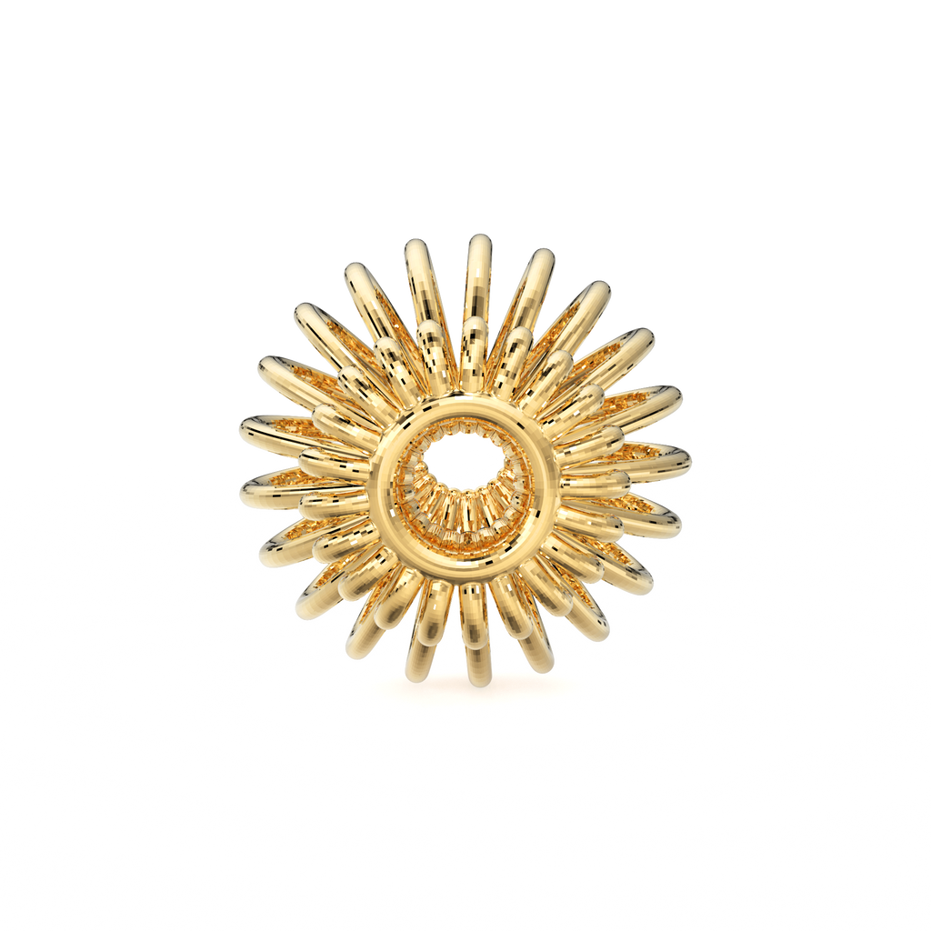 Wired Vase Solid Gold Spacer Beads - Handmade Wire Filigree Gold Finding 9mm 12mm