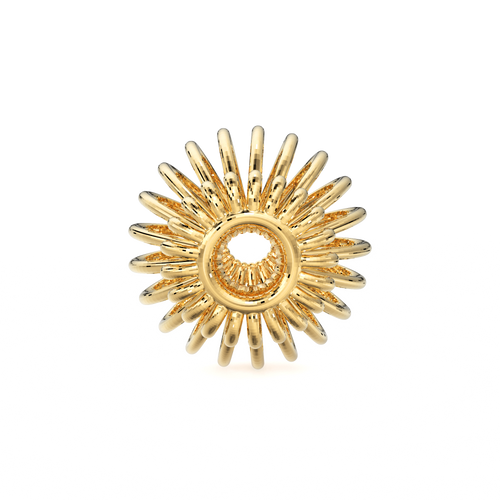 Wired Vase Solid Gold Spacer Beads - Handmade Wire Filigree Gold Finding 9mm 12mm