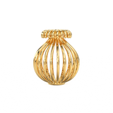 Wired Vase Solid Gold Spacer Beads - Handmade Wire Filigree Gold Finding 9mm 12mm