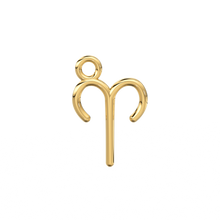 Load image into Gallery viewer, Aries Zodiac Necklace Star Sign Pendant Astrology Birthday Gift in Solid 14k or 18k Gold