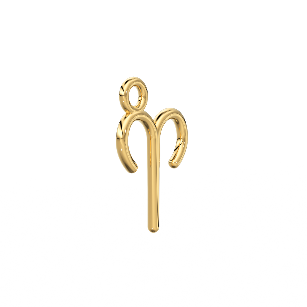 Aries Zodiac Necklace Star Sign Pendant Astrology Birthday Gift in Solid 14k or 18k Gold