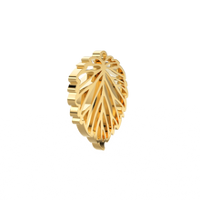 Load image into Gallery viewer, 14K Solid Gold Leaf Cutout Charm Pendant, Leaf Charm, Solid Gold Leaf Pendant