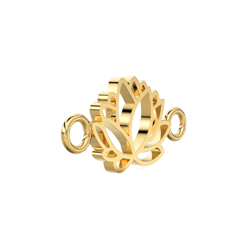 Lotus Connector / 14k 18k Solid Gold Lotus Necklace for Women / Necklace Gift / Gold Lotus Flower Connector / Simple Lotus Necklace - Jalvi & Co. 