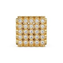 Load image into Gallery viewer, Diamond Bezel Cube Heavy and Sturdy 14k 18k Solid Gold Spacer Finding Bead, Diamond Spacer, Diamond Finding, Solid Gold Bead 10.50mm - Jalvi &amp; Co. 