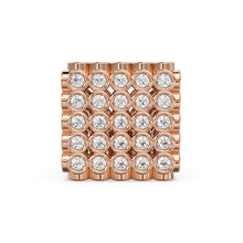 Load image into Gallery viewer, Diamond Bezel Cube Heavy and Sturdy 14k 18k Solid Gold Spacer Finding Bead, Diamond Spacer, Diamond Finding, Solid Gold Bead 10.50mm - Jalvi &amp; Co. 