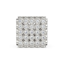 Load image into Gallery viewer, Diamond Bezel Cube Heavy and Sturdy 14k 18k Solid Gold Spacer Finding Bead, Diamond Spacer, Diamond Finding, Solid Gold Bead 10.50mm - Jalvi &amp; Co. 