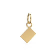 Load image into Gallery viewer, Trio Diamond Envelope 14k 18k Solid Gold Charm Pendant / Gold Charm / Envelope Pendant