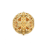 Solid Gold Handmade Floral Milgrain Spacer Gold Bead Finding 8mm