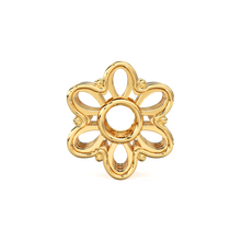 Load image into Gallery viewer, Floral Stacked Solid Gold Handmade Spacer Gold Bead Finding 8mm 10mm