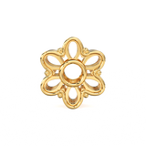 Floral Stacked Solid Gold Handmade Spacer Gold Bead Finding 8mm 10mm