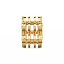 Load image into Gallery viewer, Floral Stacked Solid Gold Handmade Spacer Gold Bead Finding 8mm 10mm