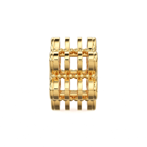 Floral Stacked Solid Gold Handmade Spacer Gold Bead Finding 8mm 10mm