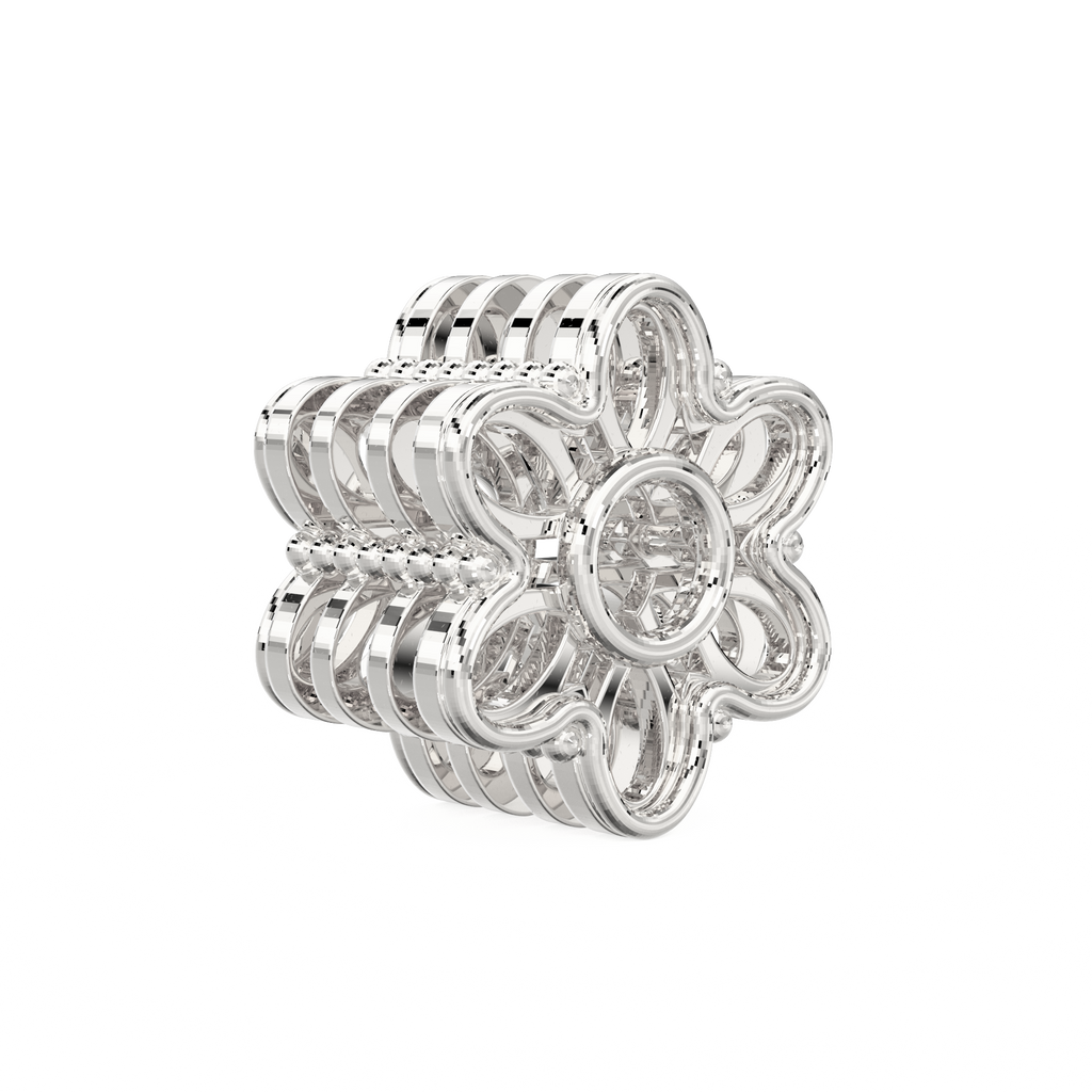 Floral Stacked Solid Gold Handmade Spacer Gold Bead Finding 8mm 10mm