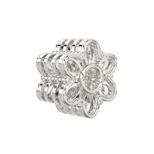 Load image into Gallery viewer, Floral Stacked Solid Gold Handmade Spacer Gold Bead Finding 8mm 10mm