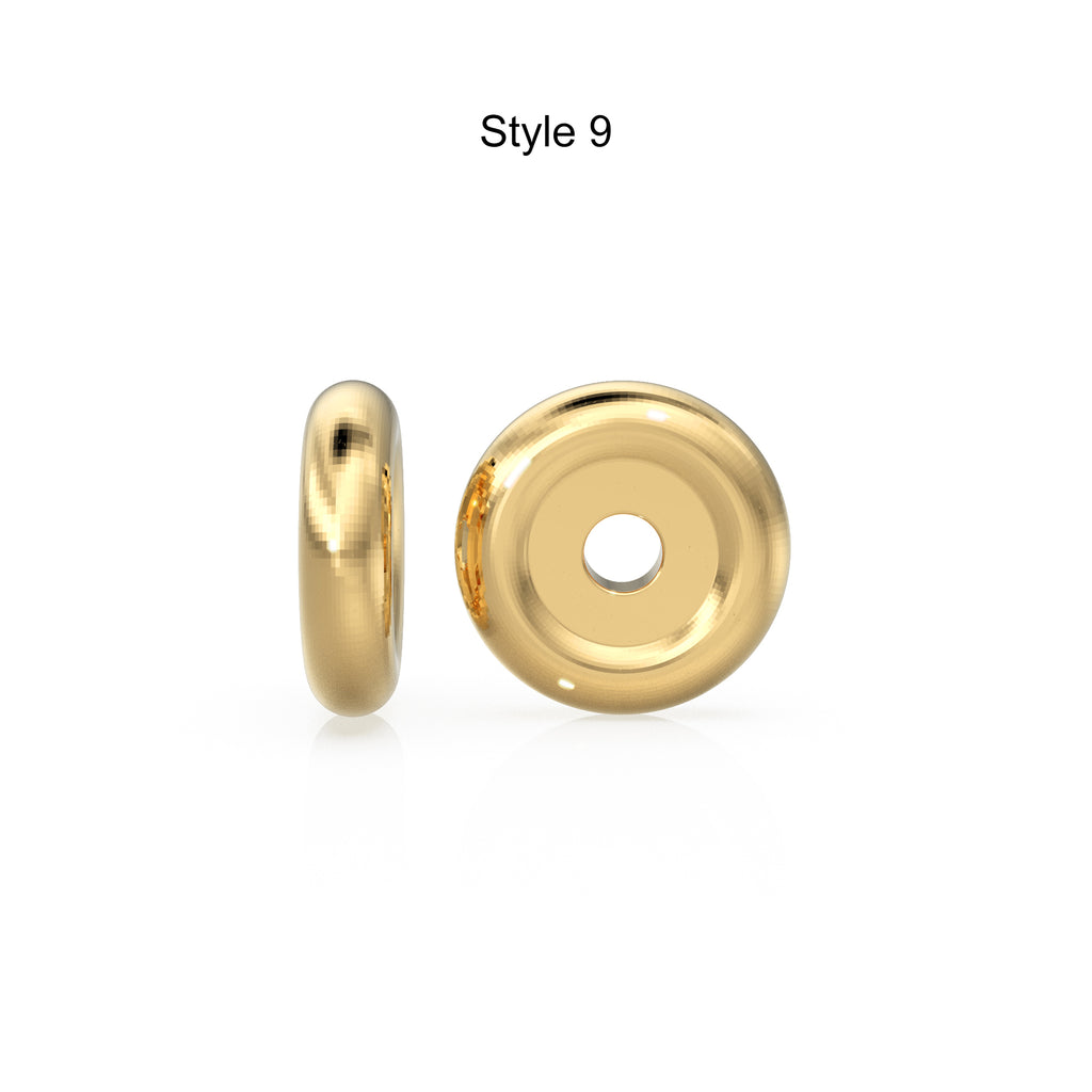 14K Solid Italian Gold Rondels, Charm Rondelle, 18k Gold Roundel, Rope Twisted, Round Wheel Tyre, Beaded Texture Rondelle spacer charms