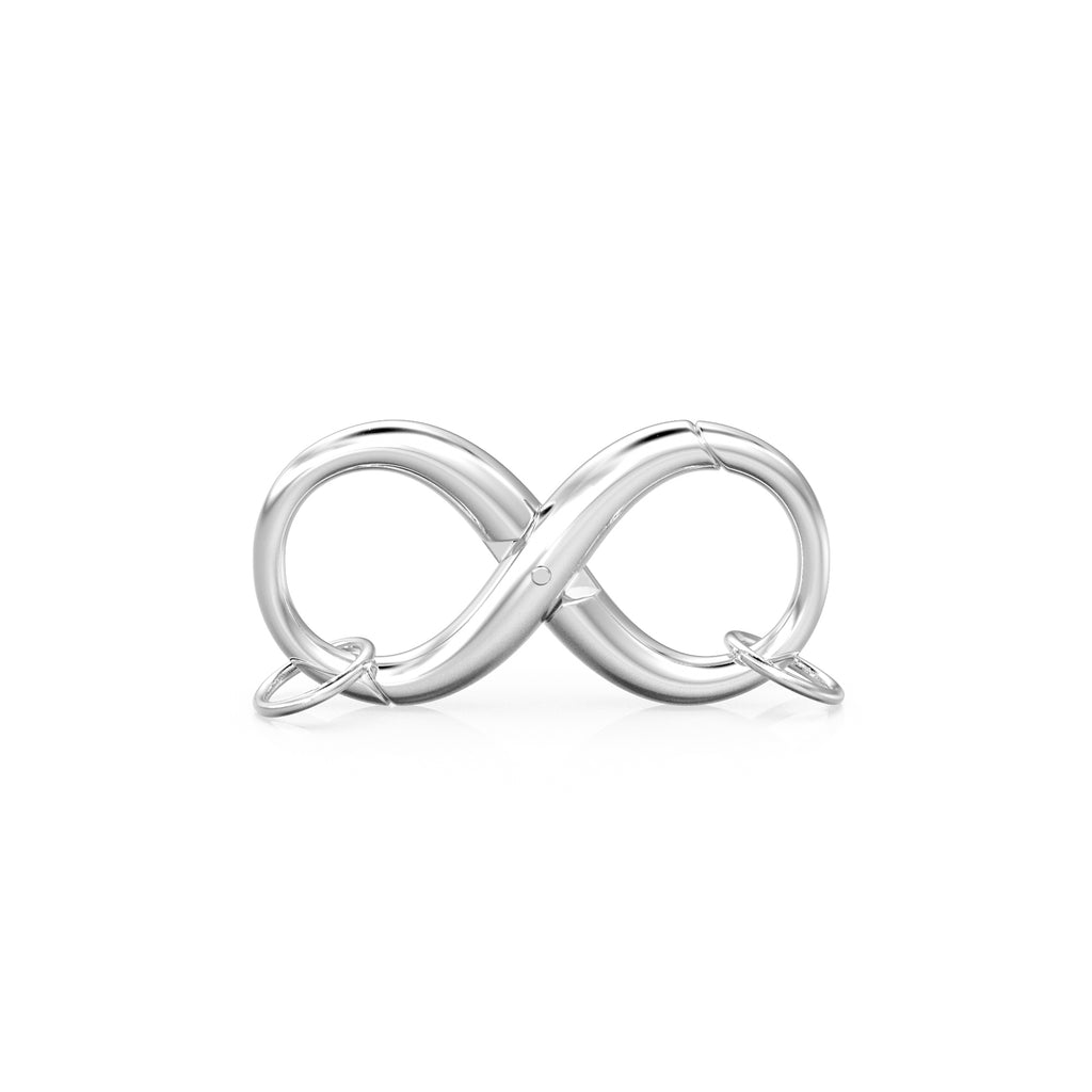 Infinity 18k Solid Gold Spring Clasp Handmade 20.50mm x 10.30mm